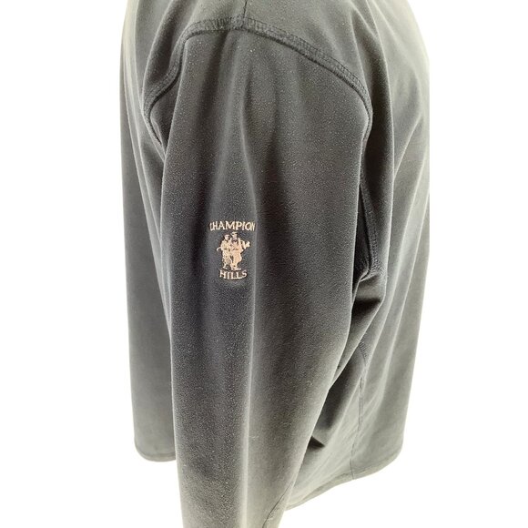 Peter Millar Wind Element1 Black 1/4 Zip Pullover Jacket XL Champion Hills Logo - Picture 2 of 7